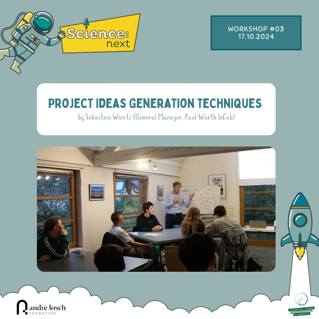 ✨ Workshop Recap: Project Ideas Generation Techniques ✨

On 17 October 2024, The Foundry’s Golden Lady Room in Luxembourg buzzed with creativity during our third workshop – Project Ideas Generation Techniques – hosted by Sébastien Wiertz, General Manager at Paul Wurth InCub.