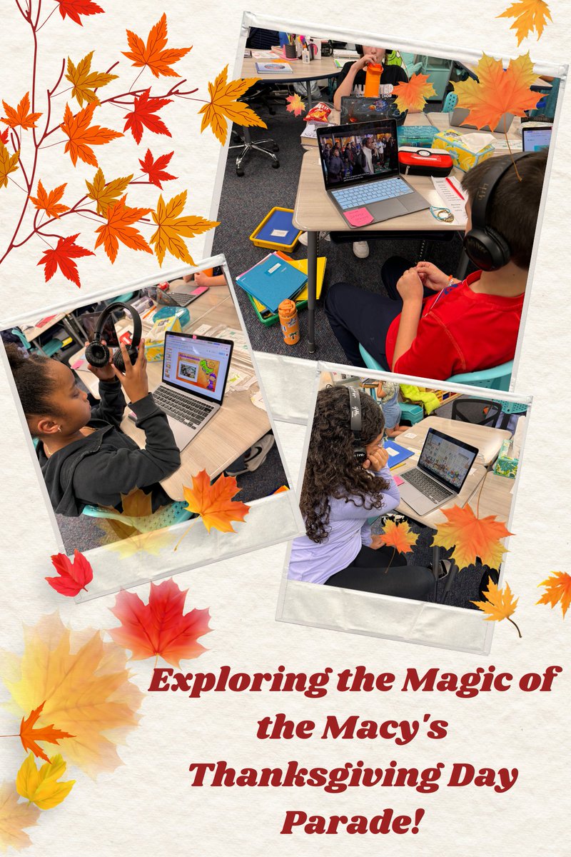 Fourth graders are diving into the history and magic of the <a href="/Macys/">Macy's</a> Thanksgiving Day Parade! 🎈🦃 Learning about its traditions, iconic balloons, and what it takes to make this event so special. #itsaslaughterthing
<a href="/SlaughterES/">Slaughter Elementary</a> #FridayFeelings
#FridayVibes