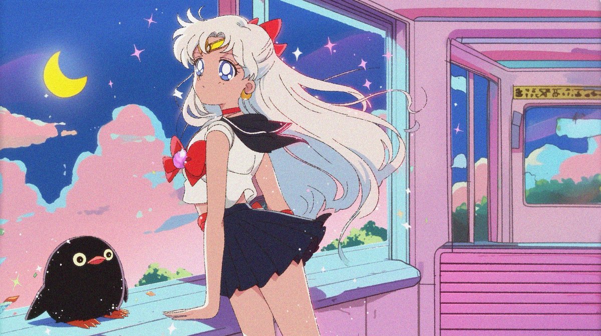 her: fighting evil in sailor uniform 
me: vibing with moon in penguin form