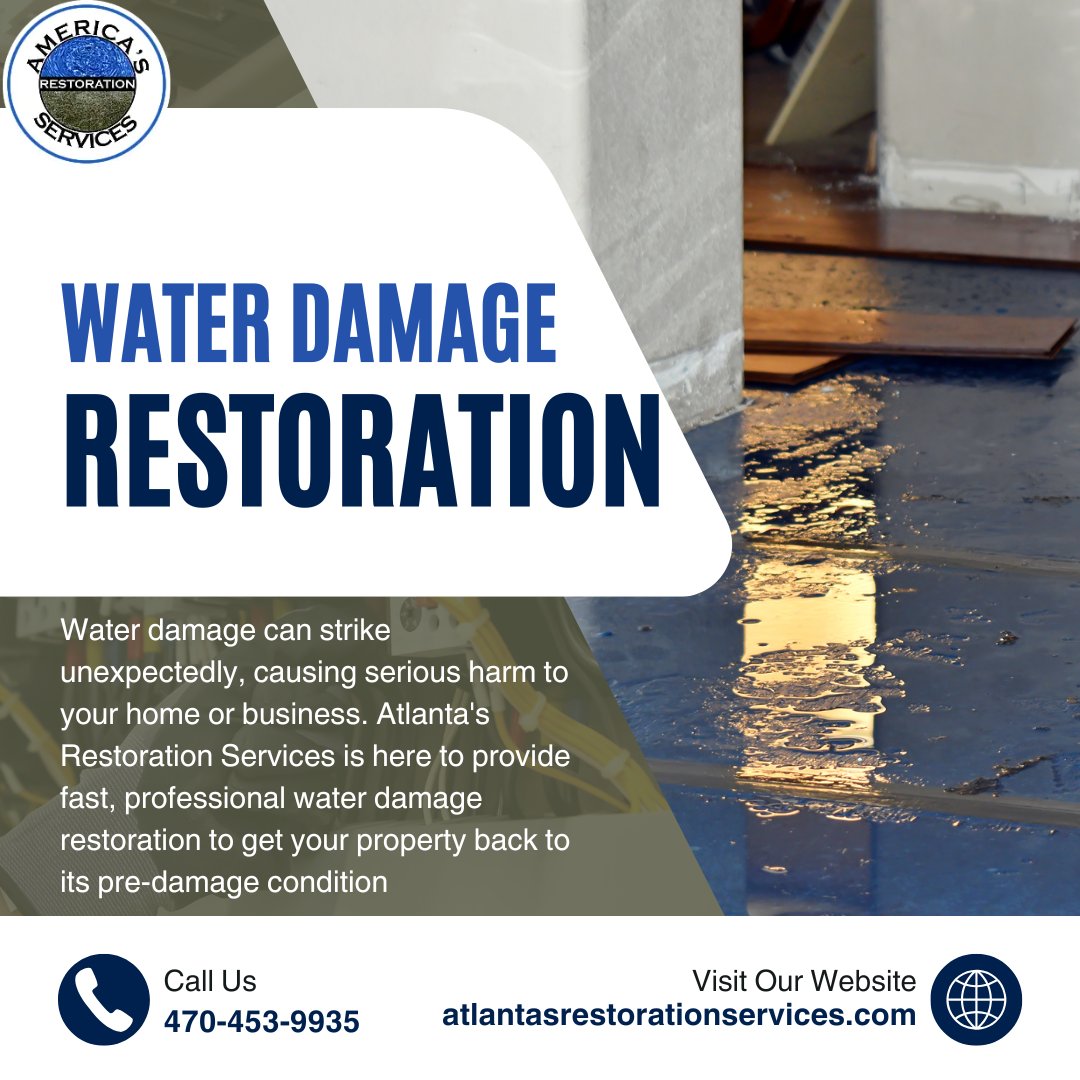 AtlantasRestor1's tweet photo. Restore Your Home with Atlanta's Restoration Services’ Water Damage Restoration Experts!
470-453-9935 
https://t.co/MsmrbyYial
.
#FloodDamageRepair #ReliableService #SafeLiving #ComprehensiveCare #RestoreYourHome #FastResponse https://t.co/LM4oj8uDiV