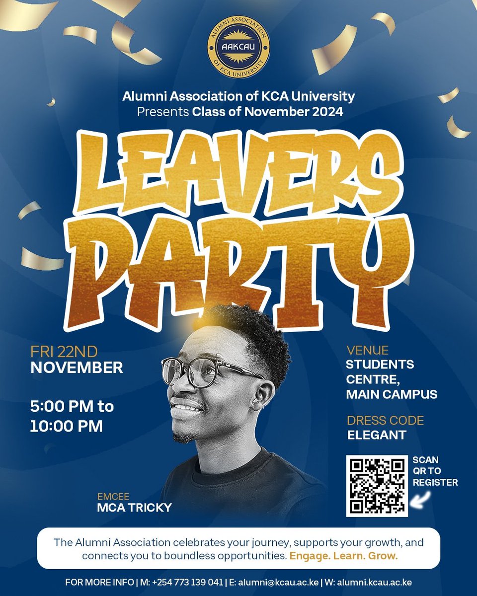 The <a href="/AlumniKca/">Alumni Association of KCA University</a> congratulates the Graduating Class of November 2024!

Follow the link to register with AAKCAU: forms.gle/1nZYxPJRwRTAxN…

#Graduation2024
#kcaulevelup
<a href="/kcauniversity/">KCA University</a>