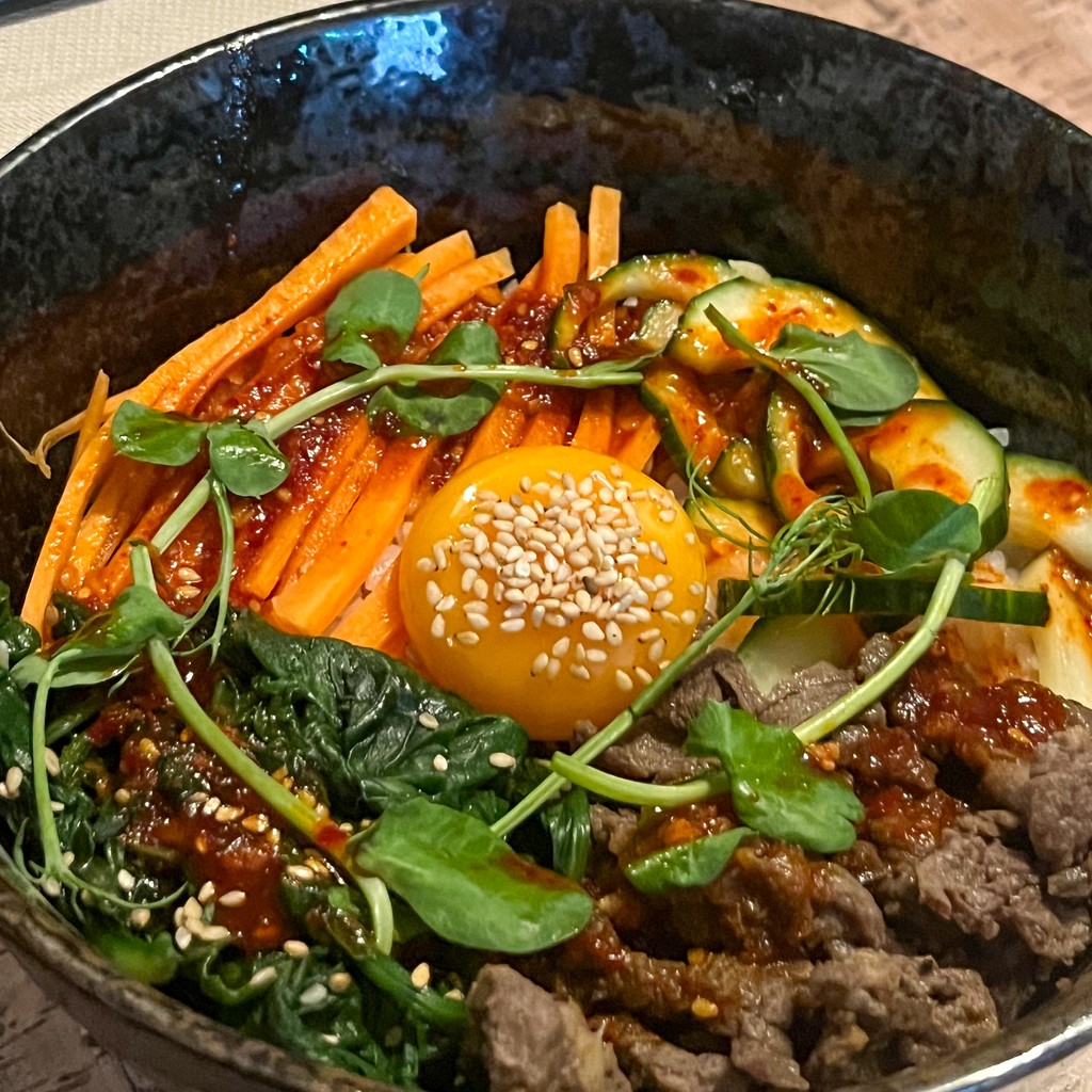 Best bowl in Bath 🙇‍♂️

If you haven’t met our bibimbap yet, you’re missing out! Available with beef or shiitake mushrooms (and can be made vegan as well!) this dish gives the umami hit that you want from a proper lunch!
The moment you try it, there’ll be no rice grain left behind