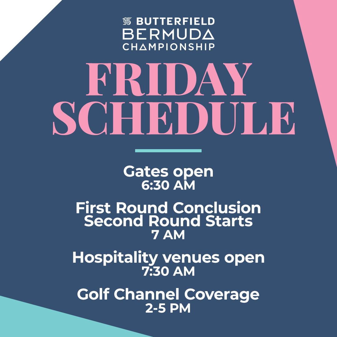 Good morning, Bermuda! ⛳️☀️ 

Gates are open! If you don't have your Butterfield Bermuda Championship tickets, secure them now! ⬇️

🎟️ butterfieldbdachampionship.shop

#ButterfieldBDAChampionship