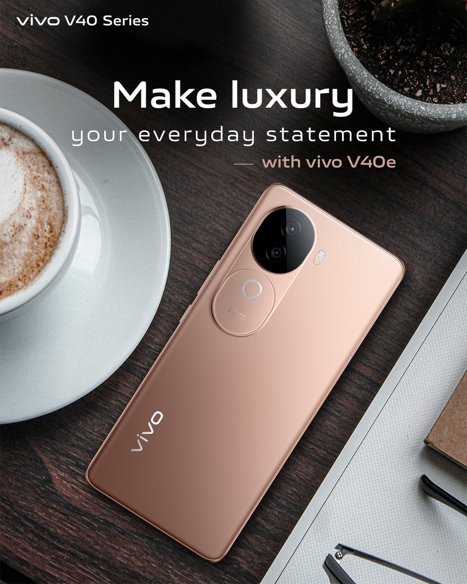 Vivo_India's tweet photo. The vivo V40e in Royal Bronze is a sight to behold. Sleek, slim, and elegant, this smartphone is everything you need to elevate your everyday experience.

Buy now! https://t.co/5YQ0Lq11kH

#vivoV40Series #PortraitSoPro #10Yearsofvivo https://t.co/iCy5JP7ugo