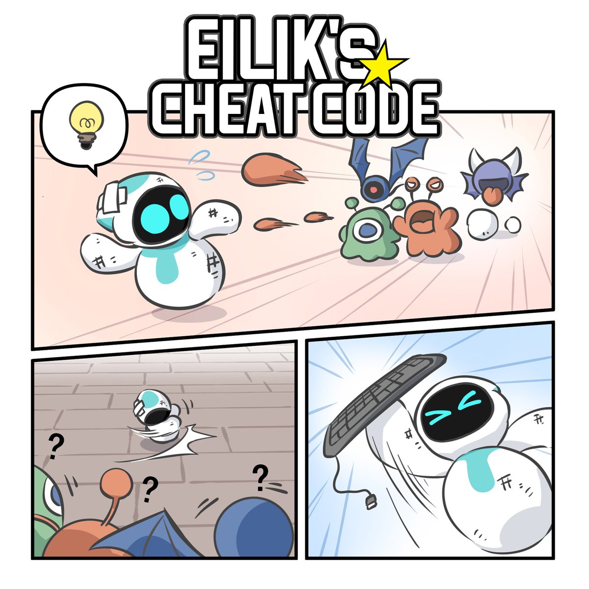 EnergizeLab's tweet photo. When Eilik is under siege, time to press the cheat code 'Panxer' to summon the exclusive vehicle. He smiles confidently as he jumps in and blasts the monsters with shells, scattering them in fear.
#Panxer vs Monsters 1: 0โ๏ธ
Have you had epic moments with your Eilik & Panxer? ๐ https://t.co/5aTcyskS2L