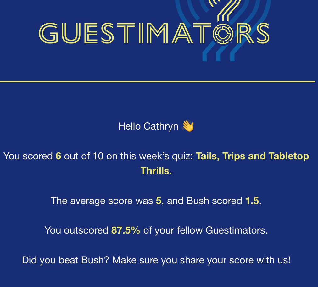 ReadeAllAboutIt's tweet photo. @Guestimators @bushontheradio @mattycutler @williamnichols @lockitinstudio Another 6/10! 3pts on tails, 2 pts on games and 1 miserable point on holidays (I obviously don't get away enough) #guestimators #guestination https://t.co/rkI86cdIwa