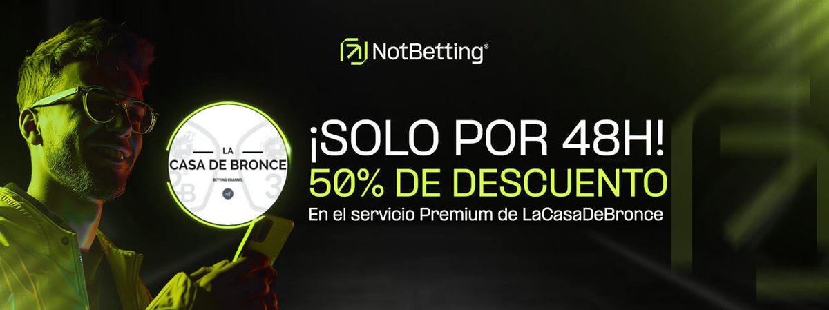NotBettingX's tweet photo. ✨ ¡48h de Oferta de La Casa De Bronce! ✨

🔹 50% de descuento en nuestro servicio durante 48 horas. 
🔹 Sigue muchos de nuestros pronósticos en Pinnacle.
🔹 Además... 🎁¡SORTEO! 2 suscripciones de un mes a nuestro servicio.

👉 Cómo participar:

♥️ Dale Me gusta
🔁 Retuitea esta publicación
🫂 Menciona a 2 amigos en los comentarios

#NotBetting #ApuestasDeportivas #Pronósticos #Descuento #Pinnacle #Sorteo #Apuestas #Promoción #Ganancias #Deportes #LaCasaDelBronce