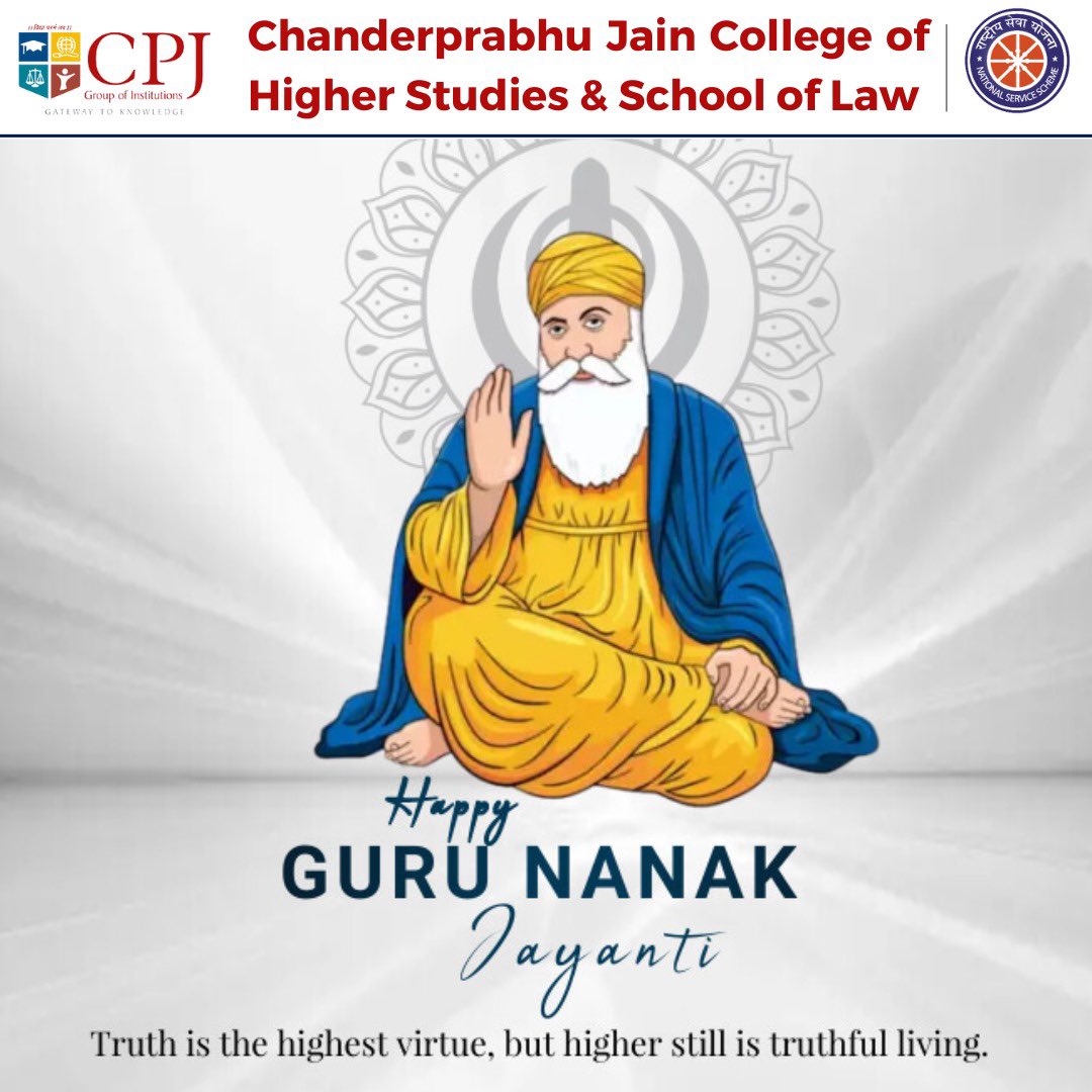 nssggsipucpj's tweet image. 🌼 Warm Greetings on Guru Nanak Jayanti from the NSS Cell of CPJ College! 🌼

May we all walk the path of selfless service and unity in honor of His legacy. Wishing everyone peace, joy, and blessings on Guru Nanak Jayanti! 🙏✨

#GuruNanakJayanti #ServiceAndUnity #GuruNanakDevJi