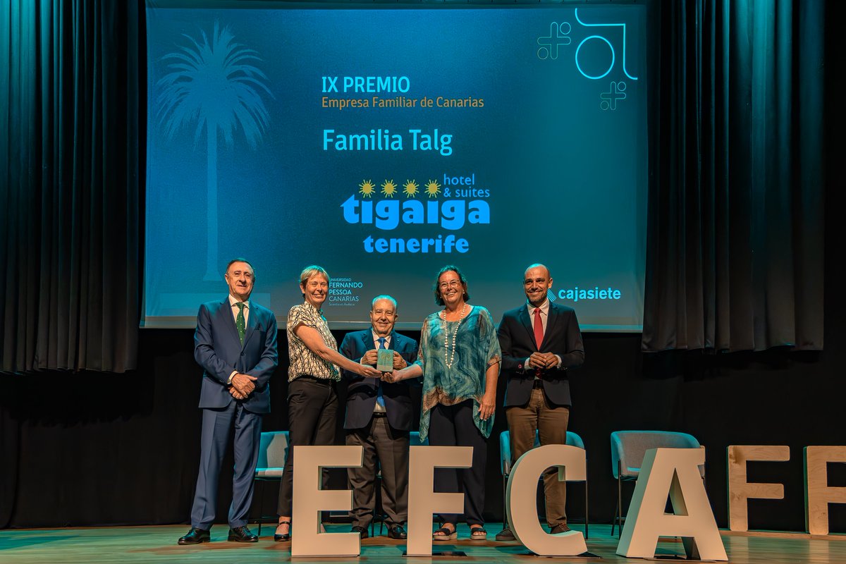 🥳 ¡Enhorabuena a la familia Talg!
🏨 Los propietarios de <a href="/hoteltigaiga/">Hotel Tigaiga</a> y <a href="/tigaigasuites/">Tigaiga Suites</a>  fueron galardonados esta semana en el marco del III Congreso de la Empresa Familiar, organizado por <a href="/EFCACanarias/">Asociación Empresa Familiar de Canarias</a>, año en que celebran el 65 aniversario de su empresa.
#asociadosAshotel