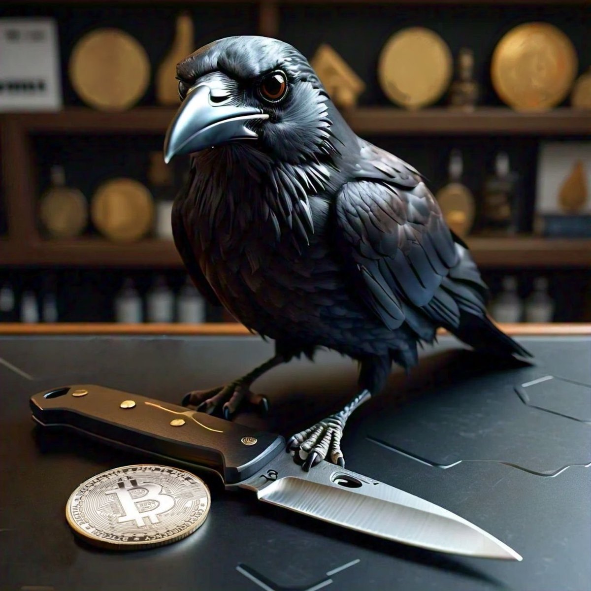 Cryptiki84's tweet photo. #CAW #CrowWithKnife #Crypto #Bitcoin https://t.co/9qmms4nITI
