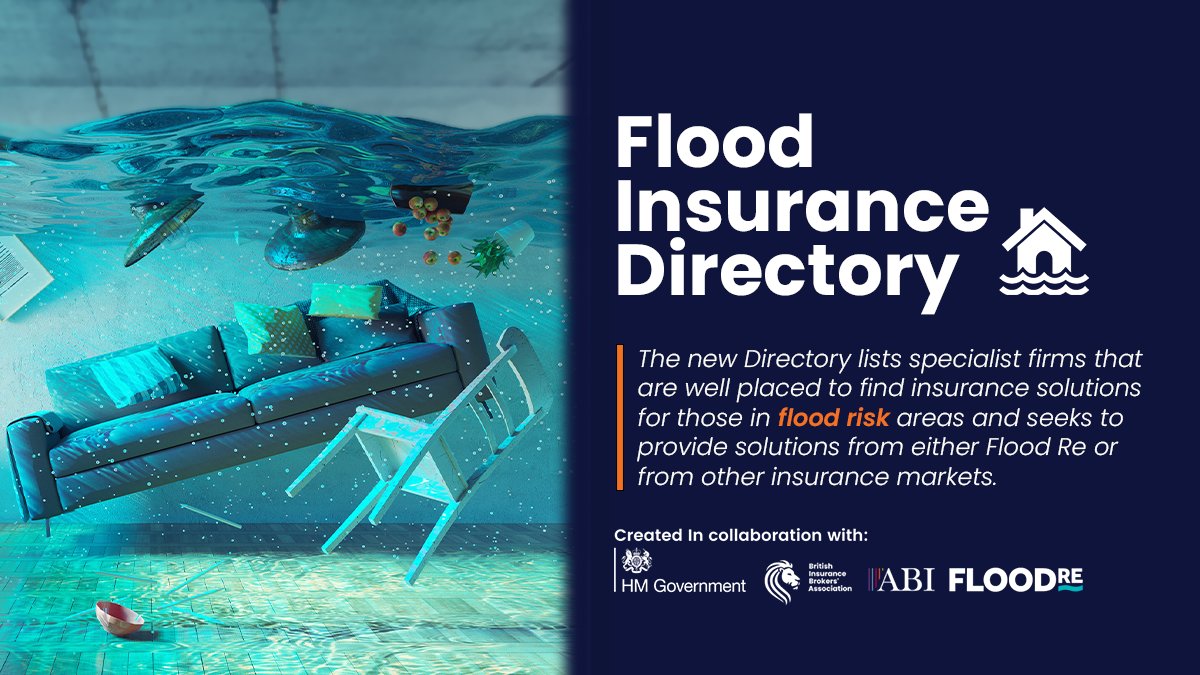 🌊  Struggling to find home flood insurance?

We set up the Flood Insurance Directory along with <a href="/BIBAbroker/">British Insurance Brokers' Association</a> and @BritishInsurers to help householders who are struggling to obtain flood cover access the insurance they need.

Check it out here 🔗 biba.org.uk/find-insurance…