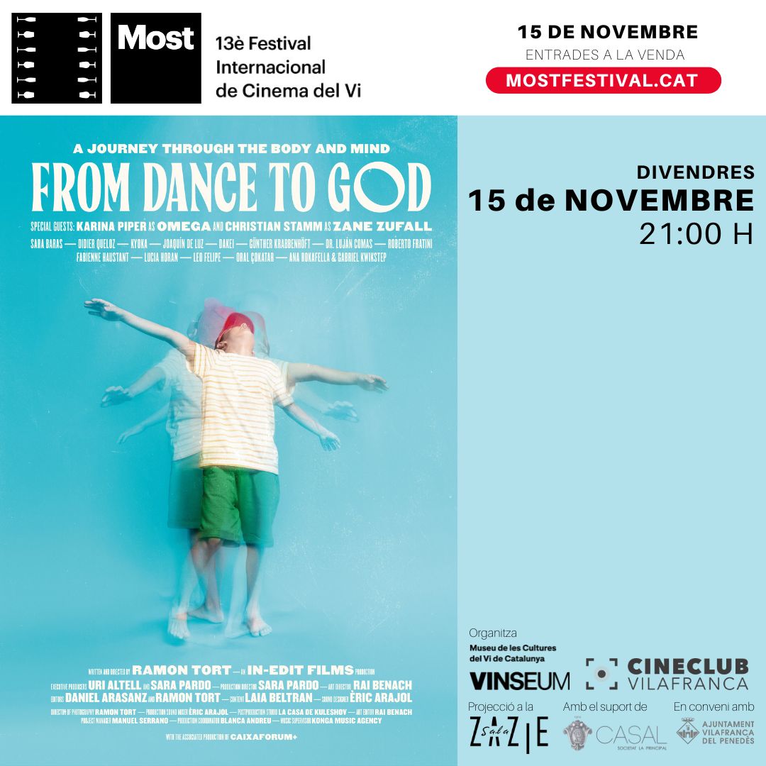 cineclubvila's tweet photo. Divendres a la Zazie-Casal 2 títols del @mostfestival amb talent penedesenc:

🎬 FROM DANCE TO GOD: El realitzador Ramon Tort presenta el 1r cap. d'una sèrie estrenada al @InEditFestival. Accés gratuït 

🎬 O AUTO DAS ÁNIMAS: Proposta intimista amb disseny sonor d'Oriol Gallart https://t.co/kbMBpRacrM