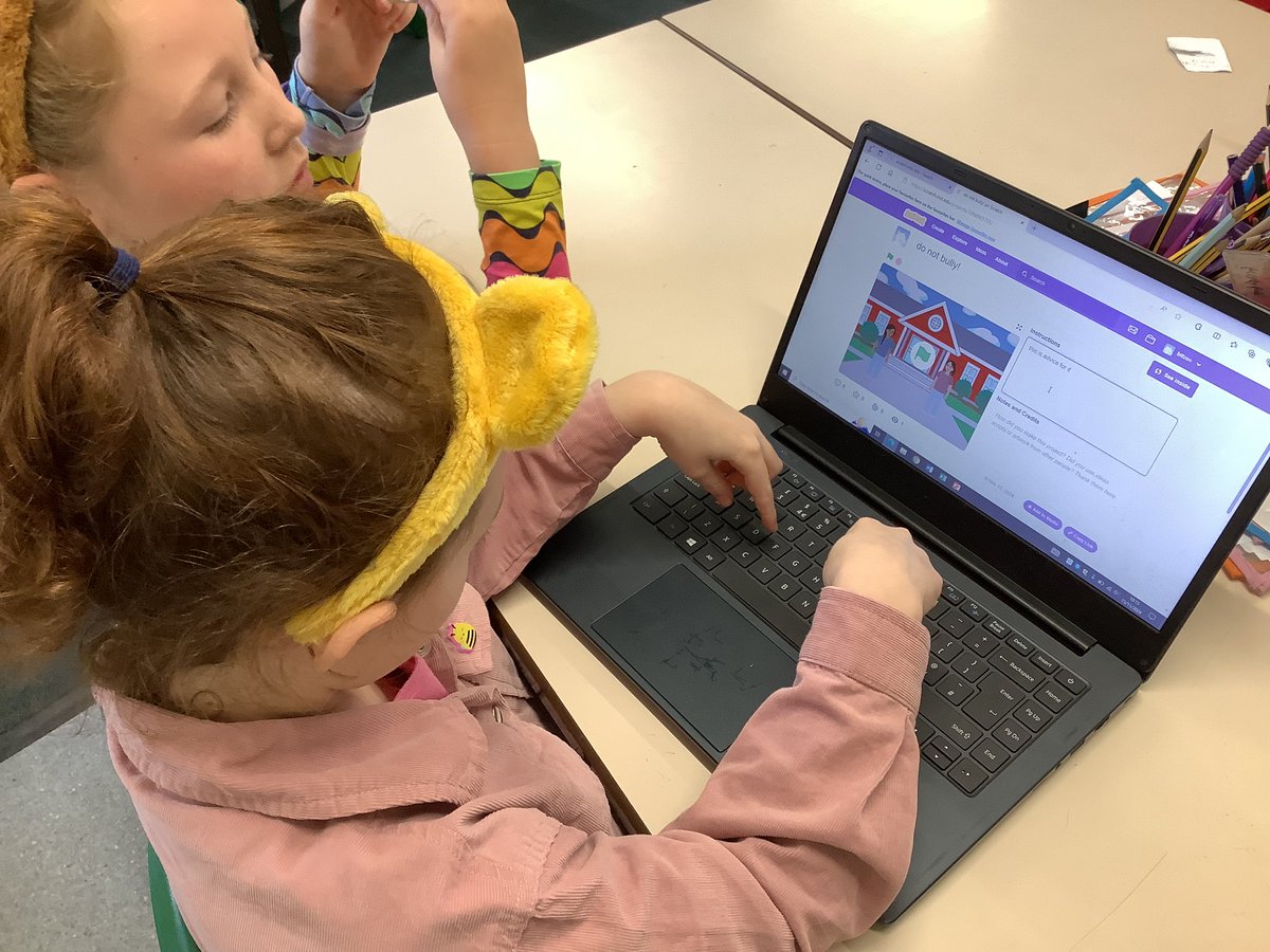 AckworthHoward's tweet image. 🤝Year 3 have been hard at work in computing, creating animations on @scratch giving advice for those experiencing bullying.

Some of them can be found here: scratch.mit.edu/studios/359246…

#AckworthHowardComputing
@ABAonline 
#AntiBullyingWeek
#ChooseRespect