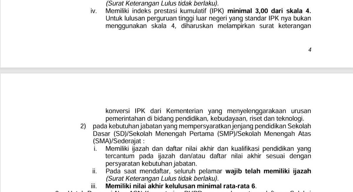 Yudacole's tweet photo. @seleksiasnpupr Izin min... Apakah standar IPK dapa P3K Tahap II min 3.00 - 4.00, ini sangat memberatkan utk kami yang teknik dimana standar IPK  3 terlalu tinggi, apalagi yang lulusan 2011 kebawah. Mohon ini dipertimbangkan utk Teman" Teknik 🙏🙏🙏 https://t.co/JCfG9RA4Se
