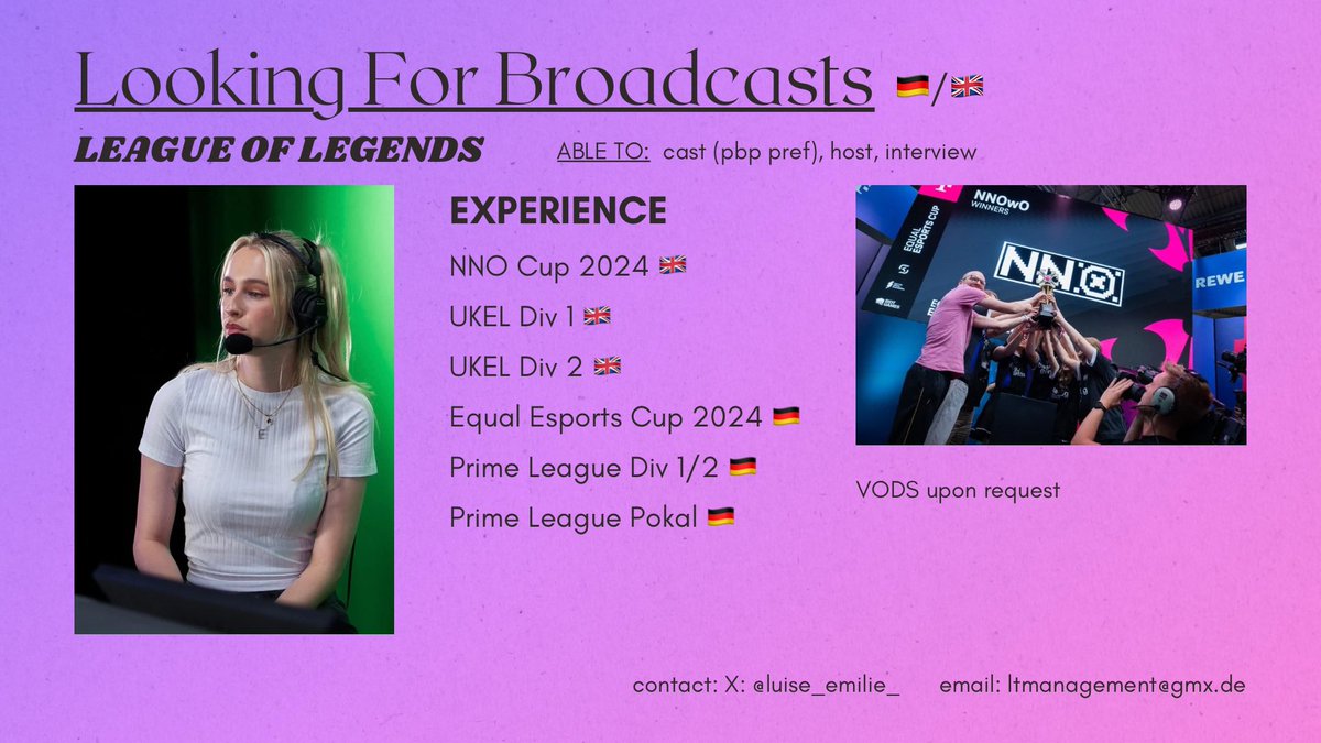 what a crazy year it was✨
2025 i’m ready for you🤞🏼

looking for especially english broadcasts (pref div2/div1)

like &amp; rt appreciated🤍