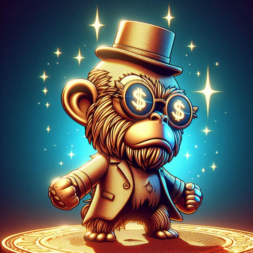 JiNSaM0101's tweet photo. $APE Adding a little sparkle to the NFT world! 🌟 Meet the Money Monkeys, where luxury meets digital bling. 💰 #ExclusiveNFT #ArtOfTheDay #NFTArt #LuxuryNFT #CryptoArt #DigitalCollectibles #BlingNFT #NFTCommunity #ArtCollectors #RareNFT #GoldenApe #NFTDrop #MoneyMonkey https://t.co/SJ4srma2I6
