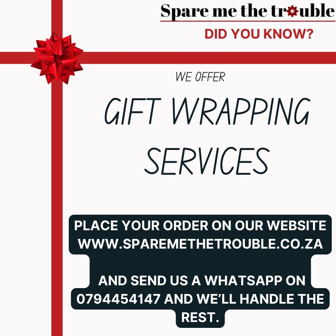Sparemethetrble's tweet photo. Let us help you turn gifts into memories.

Each gift receives:
a colour ribbon of choice🎀
personalized greeting card✏️
and unique wrapping paper✂️.

Shop https://t.co/uA2LyTSFHy 📍🛒

#sparemethetrouble #spares #parts #cars #car #used #new #usedparts #newparts #southafrica https://t.co/PN3uzlH1YP