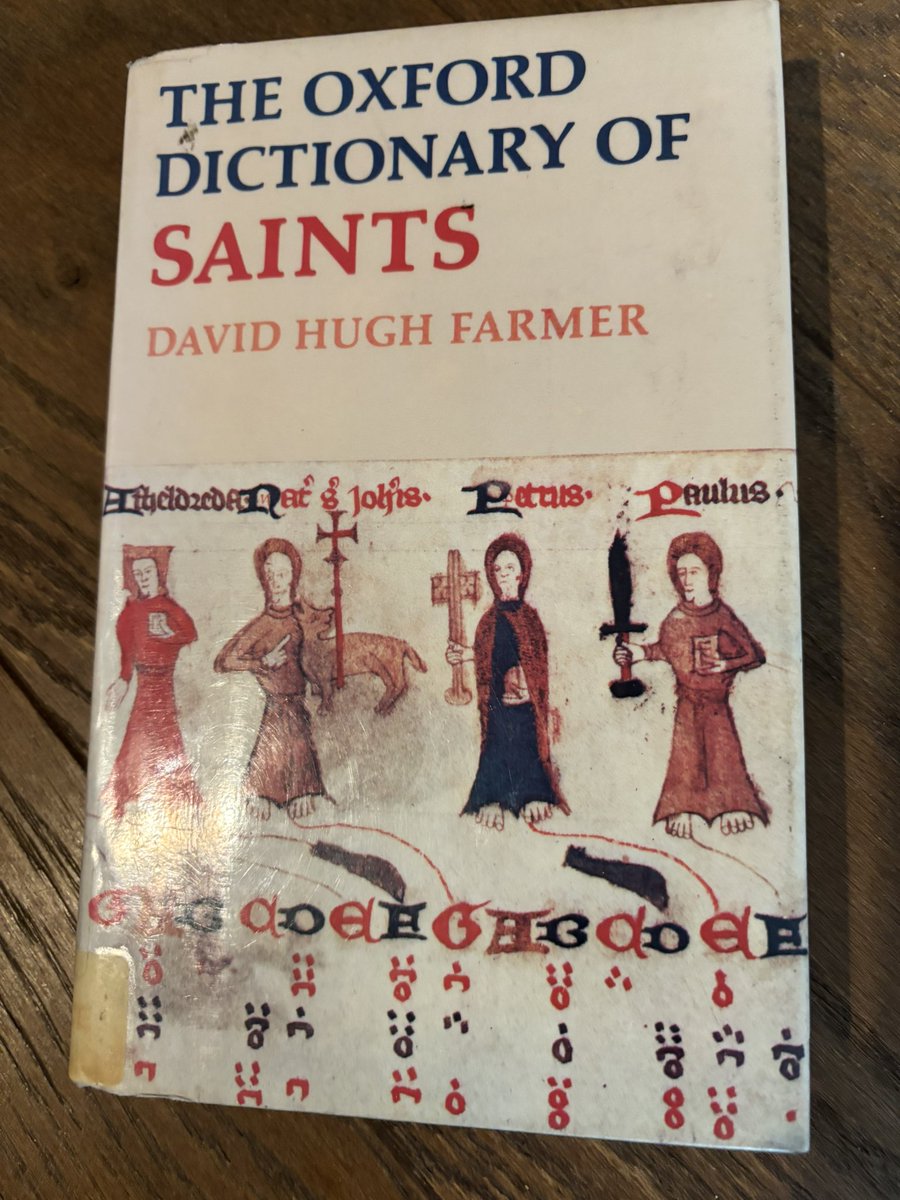 ChuffyCrowley's tweet photo. @ChineMcDonald Well - look who borrowed it next! My Dictionary of Saints disappeared when I went overseas for a few years. I left it behind but it didn’t resurface like my other books. One of those little (sacred?!) mysteries! https://t.co/ThoPHxDuew