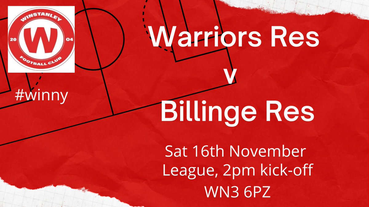 Winstanley FC Reserves (@wwfc_reserves) on Twitter photo Back at home for the 1st time since the end of September as we host <a href="/BillingeFC/">Billinge New Street FC</a> Res in the <a href="/CheshireFL/">Cheshire Football League ⚽️</a> ⚽
#winny #UpTheWinny #wigan #CheshireLeague #grassrootsfootball Back at home for the 1st time since the end of September as we host <a href="/BillingeFC/">Billinge New Street FC</a> Res in the <a href="/CheshireFL/">Cheshire Football League ⚽️</a> ⚽
#winny #UpTheWinny #wigan #CheshireLeague #grassrootsfootball