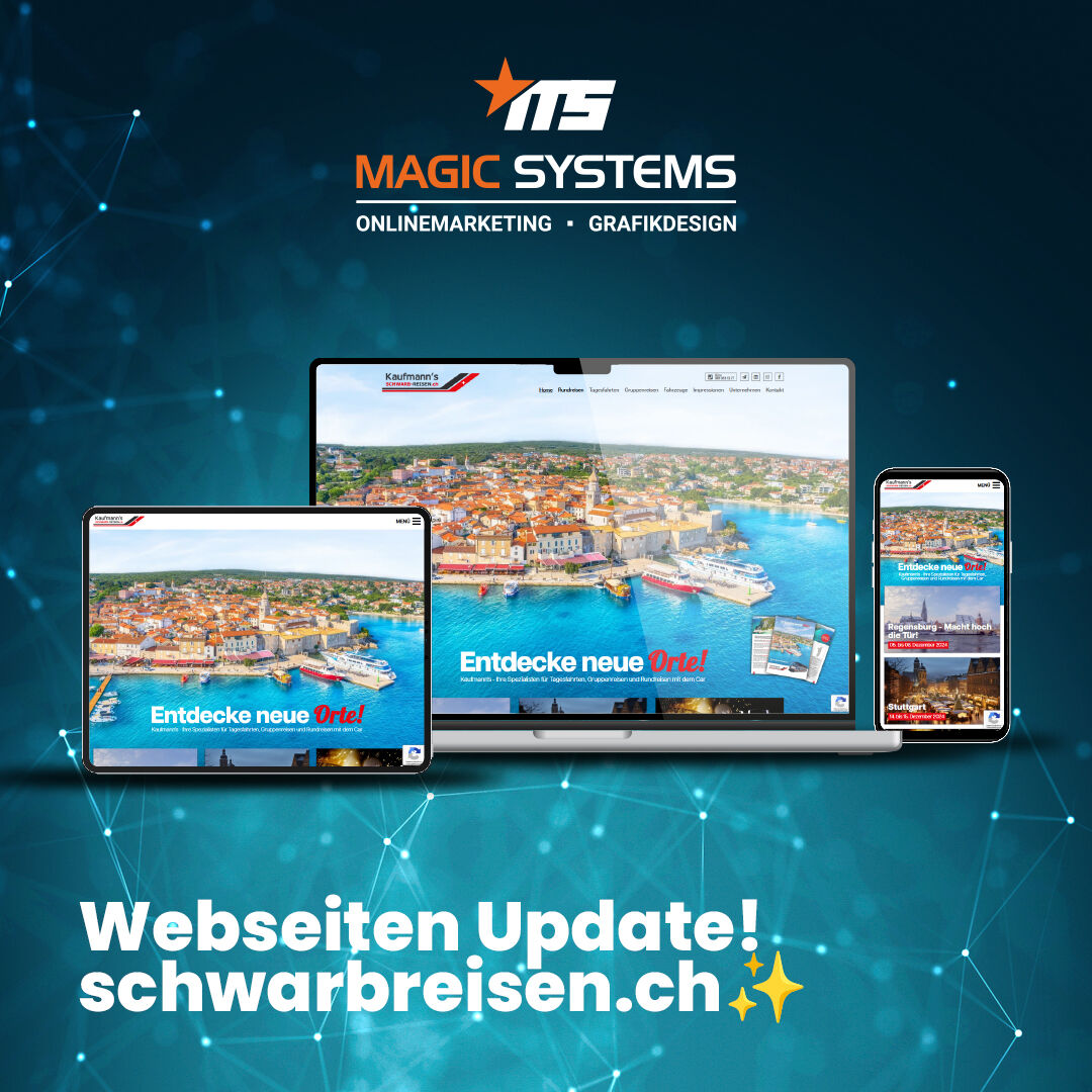 magicsystems's tweet photo. Wir freuen uns, euch das umfangreiche Update der Webseite von https://t.co/MH5FmAkT1h präsentieren zu dürfen! 🎉
Schaut vorbei und entdeckt die neue Welt von https://t.co/MH5FmAkT1h! ➡️ https://t.co/aDHOjjgT5E
#onlinemarketing #webdesign #magicsystems https://t.co/RU1cXKtBRv