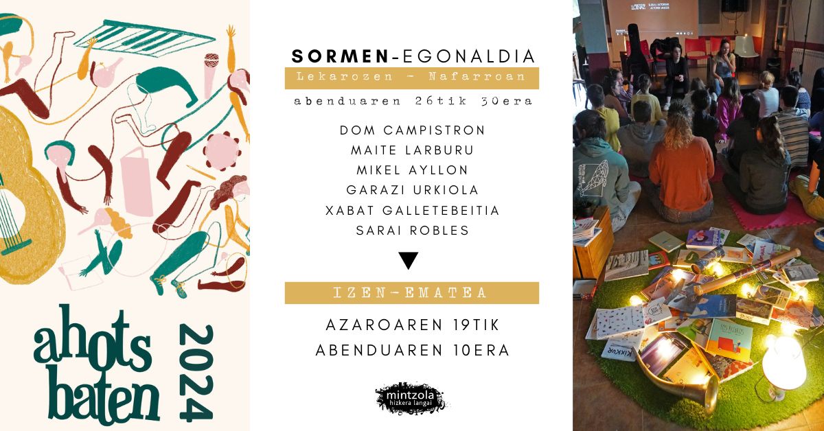 ‼️2024ko ‘Ahots Baten' sormen-egonaldia Lekarozen izanen da: labur.eus/8iYjI 
👉Izena emateko epea azaroaren 19an ireki eta abenduaren 10ean itxiko da (130 euro).
#mintzola #ahotsbaten2024 <a href="/bertsolari_ald/">Bertsolari aldizkaria</a> <a href="/Bertsozale/">Bertsozale Elkartea</a> <a href="/unibertsoa/">Nafarroa bertsotan</a> <a href="/bertsulari/">Bertsularien Lagunak</a> <a href="/ArabaBertsozale/">ArabakoBertsozaleElk</a> <a href="/BBertsozale/">Bizkaiko Bertsozale</a>