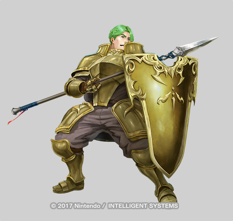Ippei_painter's tweet photo. 『 #ファイアーエムブレム 封印の剣』より「オスティアの壁 ボールス」を制作いたしました。
CV：川原慶久 @nekemodamstar

武具やエフェクトは、以前に実装されていた妹のウェンディのデザインを踏襲しています。
何卒よしなに🛡️
#FEHeroes https://t.co/7Lm2QcEPT1