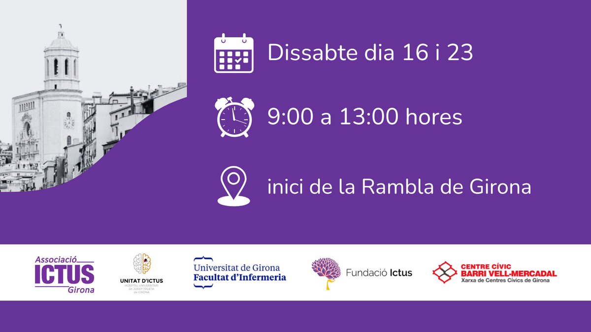 Ictus Girona (@ictusgirona) on Twitter photo 🔔 Aquest dissabte amb les estudiants de la Facultat <a href="/UdGInfermeria/">Facultat Infermeria</a> farem educació i informacio per la salut‼️
També els que vulgueu fer inscripcions en persona per a la cursa solidària #correperlictus i comprar tiquets per arrossada, allà estarem‼️ Vine i corre per l’ #ictus 🔔 Aquest dissabte amb les estudiants de la Facultat <a href="/UdGInfermeria/">Facultat Infermeria</a> farem educació i informacio per la salut‼️
També els que vulgueu fer inscripcions en persona per a la cursa solidària #correperlictus i comprar tiquets per arrossada, allà estarem‼️ Vine i corre per l’ #ictus