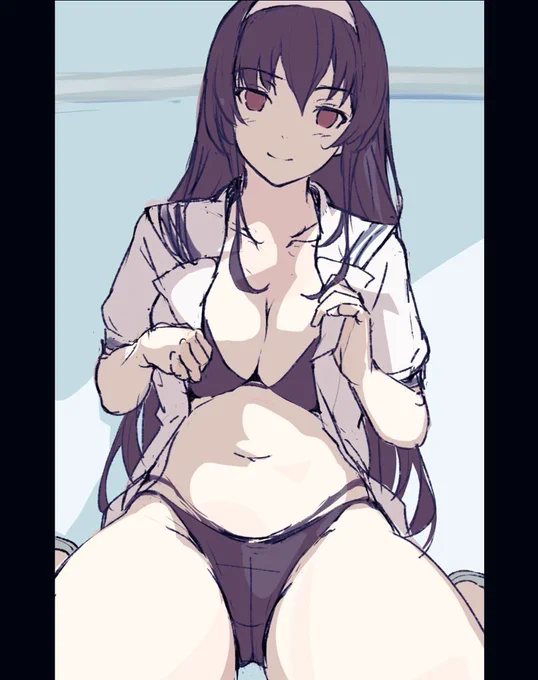 去年くらいに描いたラフ詩羽せんぱい 