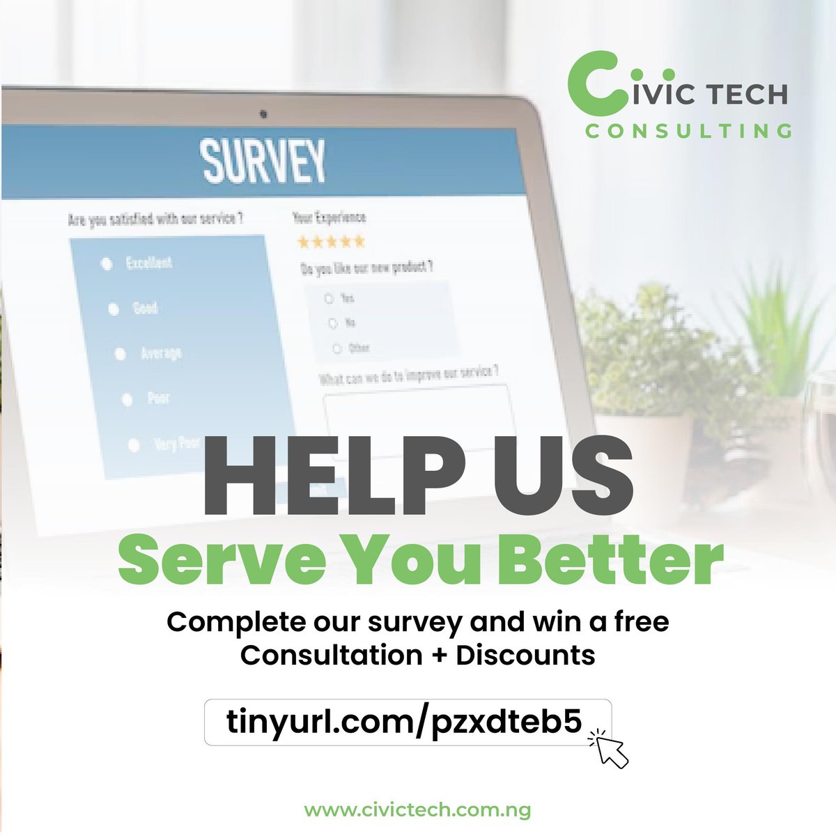 We are conducting a survey to better understand the needs of non-profits and small businesses. By participating, you'll enter a draw to win a free digital strategy consultation and receive a discount on future services.

It only takes a few minutes! 

Here’s the link: