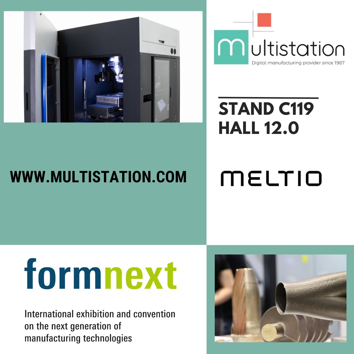Préparez-vous à découvrir la nouvelle génération d'impression 3D métal ! 
Rejoignez-nous:
📅 Dates : du 19 au 22 novembre 2024
📍 Lieu : stand C119, hall 12.0, Frankfurt
RDV ici :multistation.com/evenement/form… 
#fabricationadditive #additivemanufacturing #3dprinting