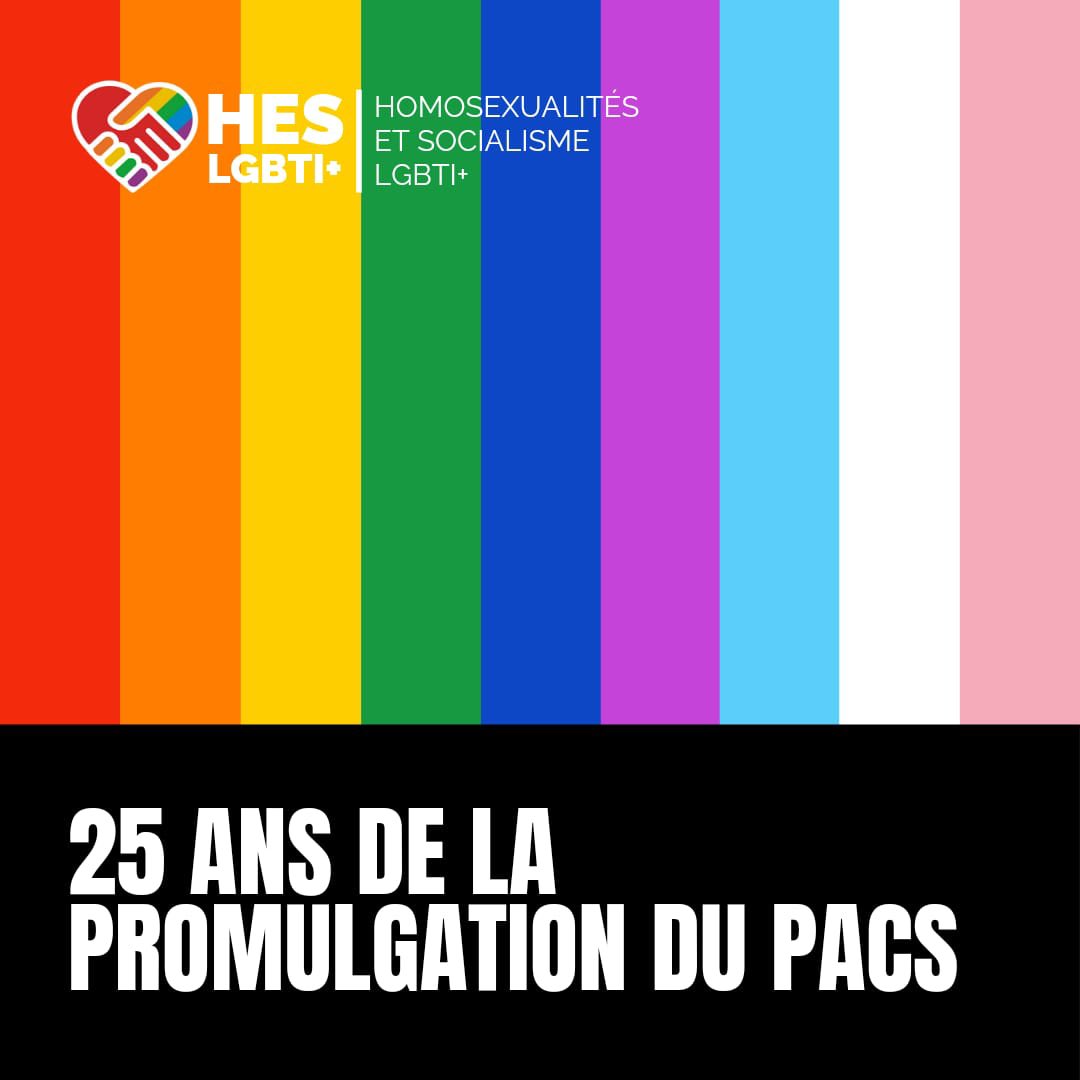 Le PACS, ce n’est pas que 4 lettres, ce sont des réalités de vie qui ont pu enfin être pris en compte par la société, presque 15 ans avant l’ouverture du mariage aux couples homosexuels. 
Bel anniversaire au PACS qui a changé la vie de millions de personnes ! 🏳️‍🌈