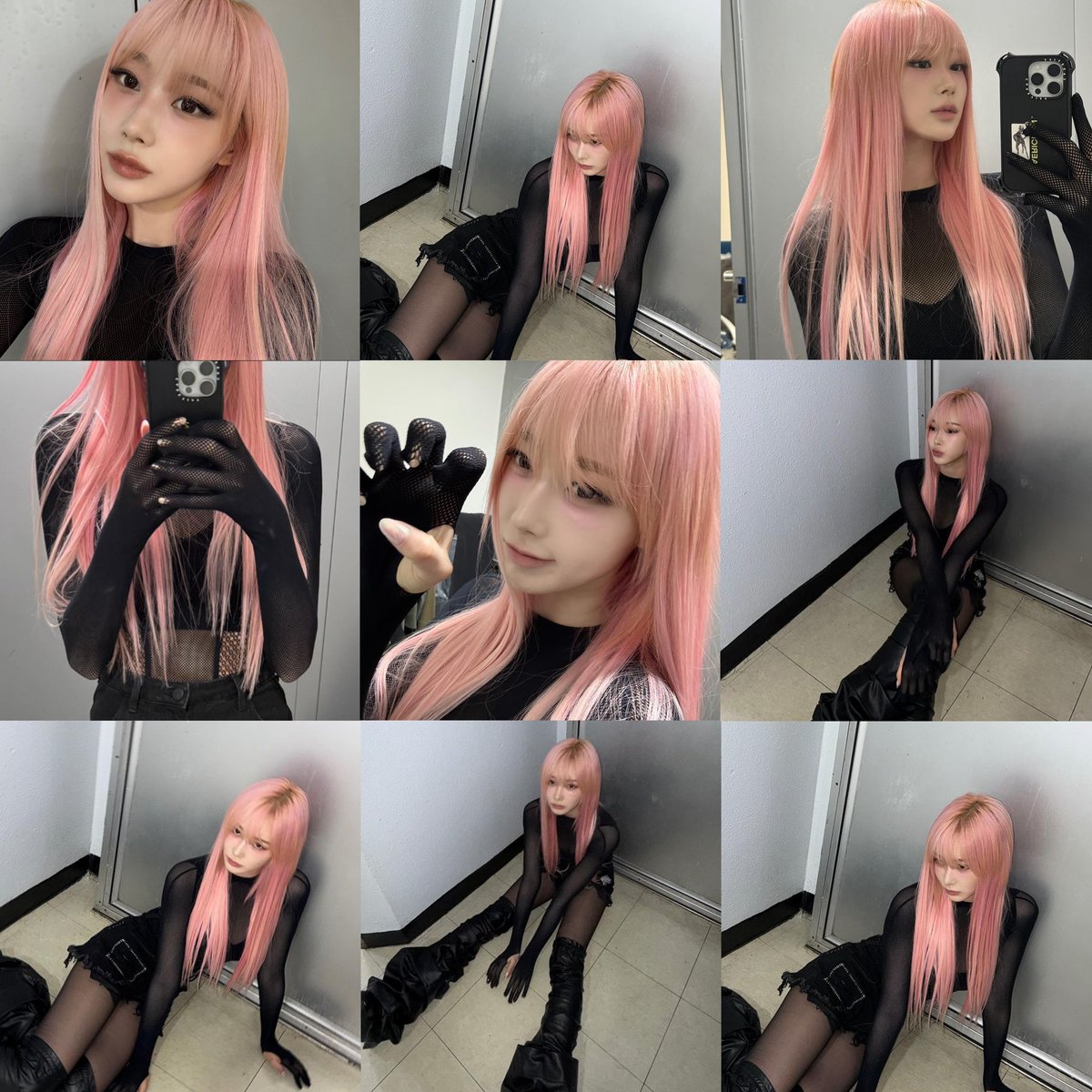 you can tell how much she loves this look 🖤