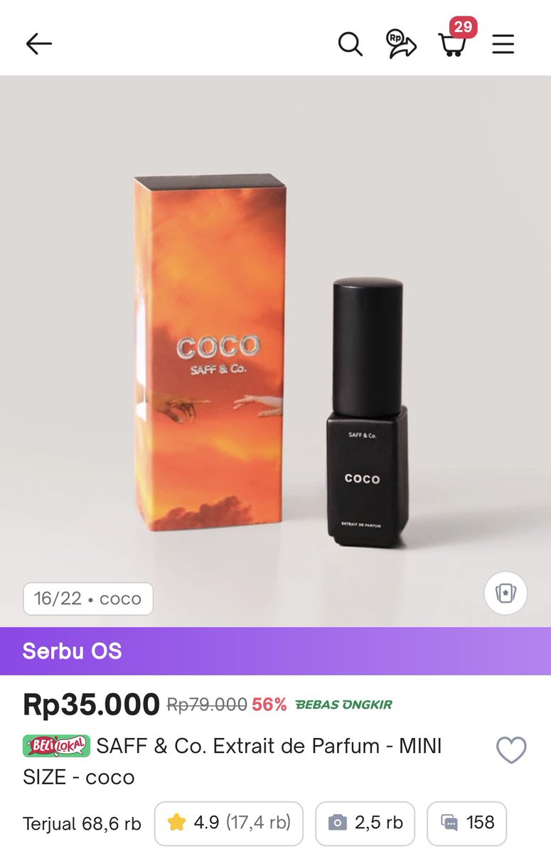 aylaffyu_'s tweet image. Beli parfum segede kutil biar useful dibawa ke mana pun, apa lagi kalo pake tas kicik 🤏🏻🤭

Udah gitu belinya pas lagi #Tokopediahappyhour setiap jam 7 malam dijamin dapet diskon 30% dan bebas ongkir. Harganya jadi cuma 35rb wkwk nangiisss 🥹💚

tokopedia.link/ayri11hhtw