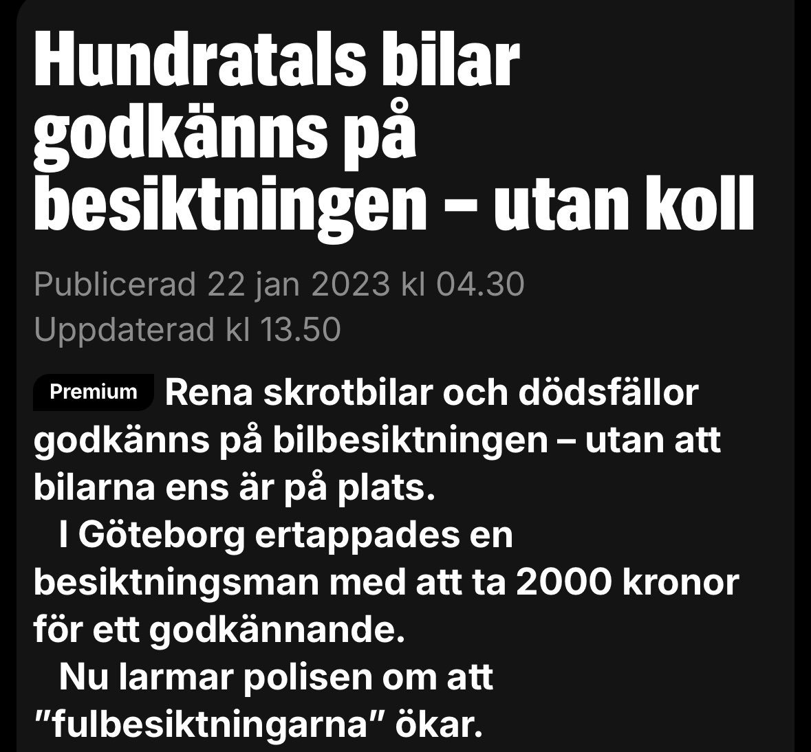r_daniel_j's tweet photo. Sverige har världens sämsta nationalister. SD köper uppenbarligen att statliga Bilprovningen ska säljas till utlandet. Trots att all bilprovning borde utföras i svensk, statlig regi. Avregleringen har lett till ökad brottslighet. 

Varför vill Tidögänget främja kriminalitet? https://t.co/lUY4olIOmu