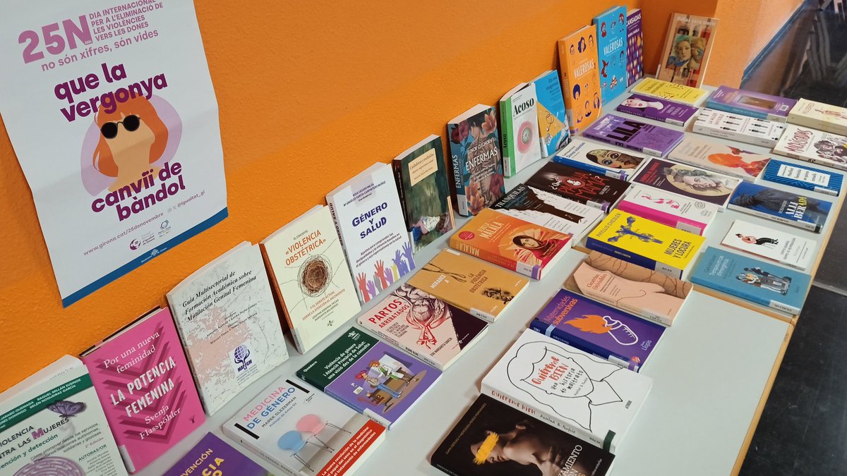 arbresublim's tweet photo. @UdGBiblioteca @UdGInfermeria @FUdGMedicina Ara mateix. Tots els llibres ja estan a punt per a ser llegits, consultats i agafar en préstec ! #25N

Dia internacional per a l'eliminació de les violències vers les dones https://t.co/eP27pnpzTY