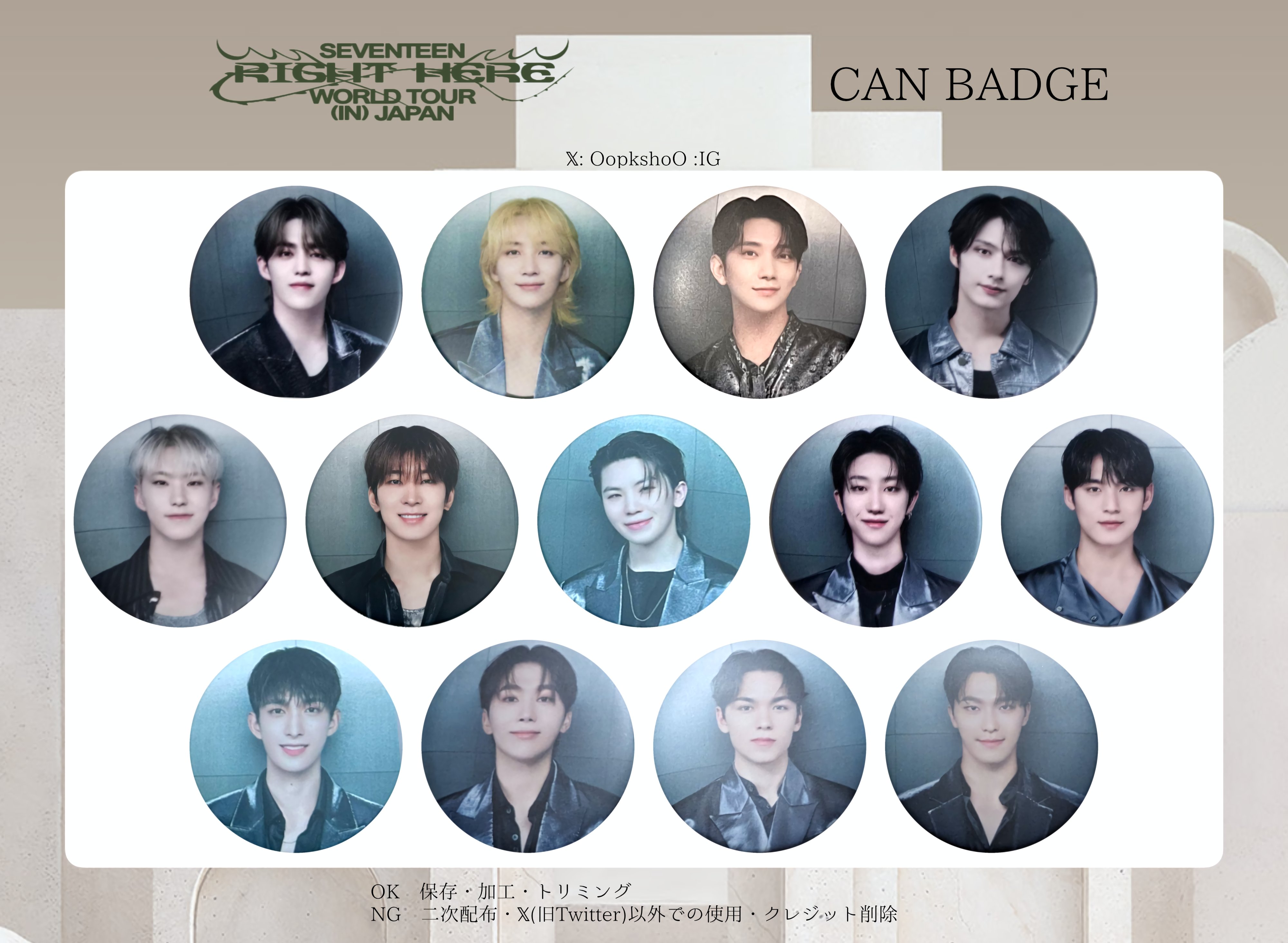 SEVENTEEN 缶バッジ まとめ売り SEVENTEEN セブチ 缶バッジ NEW_ コンプ 9枚 - メルカリ