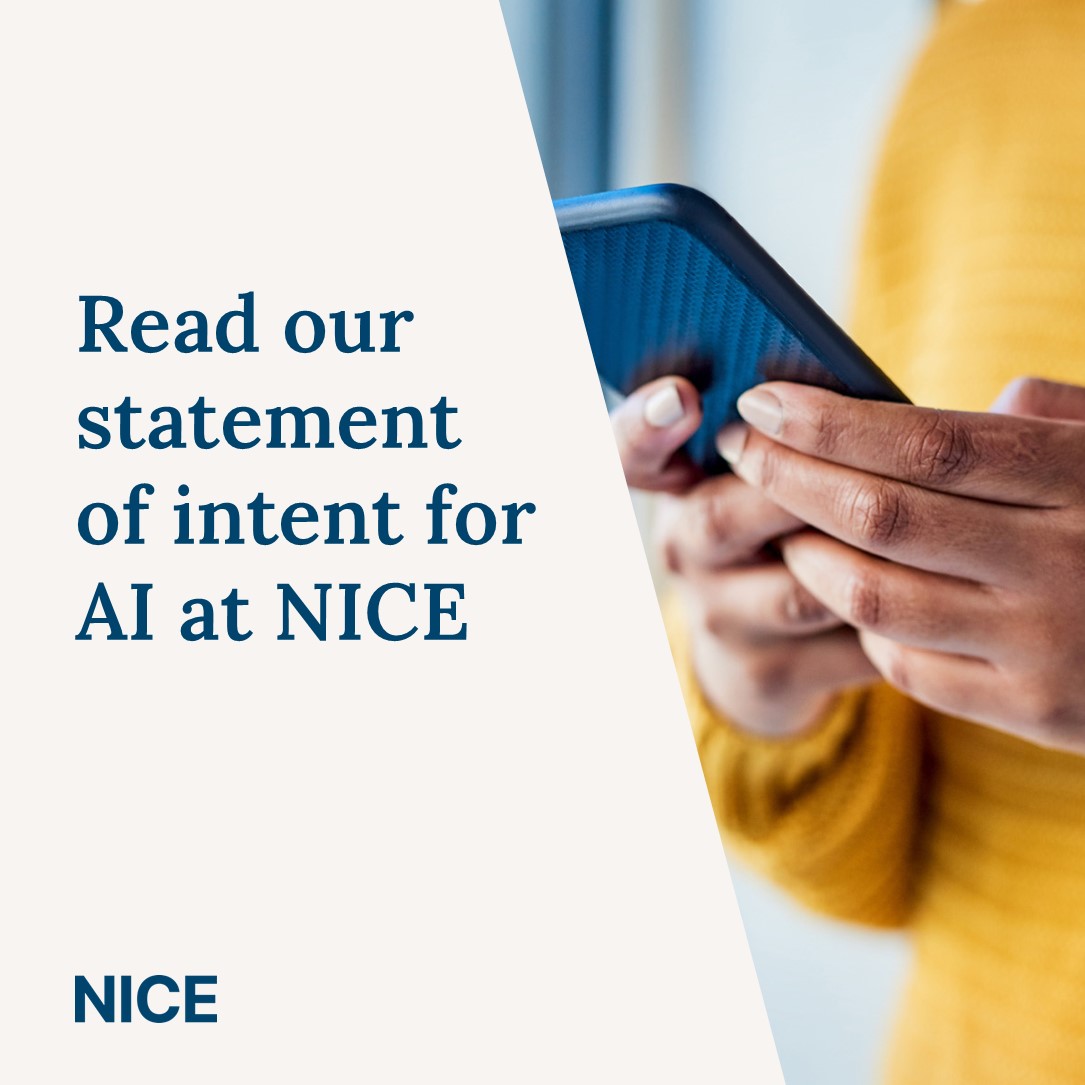 NICEComms's tweet photo. 📢We've published a new statement of intent for AI at NICE.

The statement outlines our approach to:
🔹providing guidance on AI methods to support evidence generation
🔹evaluating AI-based tech for NHS use
🔹exploring AI tool use in our internal processes

https://t.co/QE0CwdTL4d https://t.co/ufQ7lYfIh9