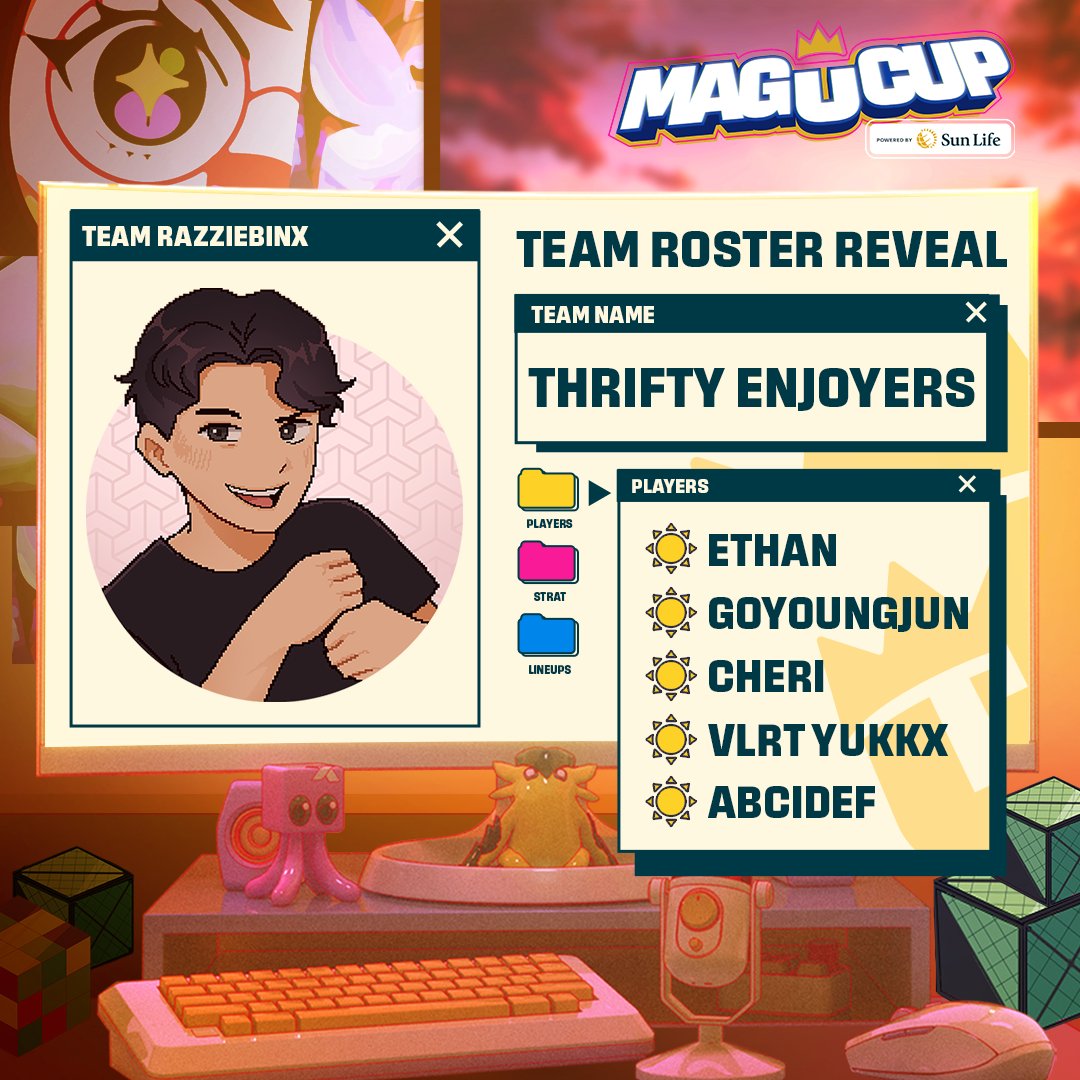 magukarpcup's tweet photo. ☀️ Here are the team line ups for tomorrow! 📣

We hope all our captains and players are as ready to win at LIFE at the #SunLifeMaguCup2024 this weekend.

✨ @Ling2x @NarpimTV @poteido_ @RealRazzieBinx 🫡

#PlayForLifeWithSunLife #SunLifePartnerForLife https://t.co/jihNVnttTA