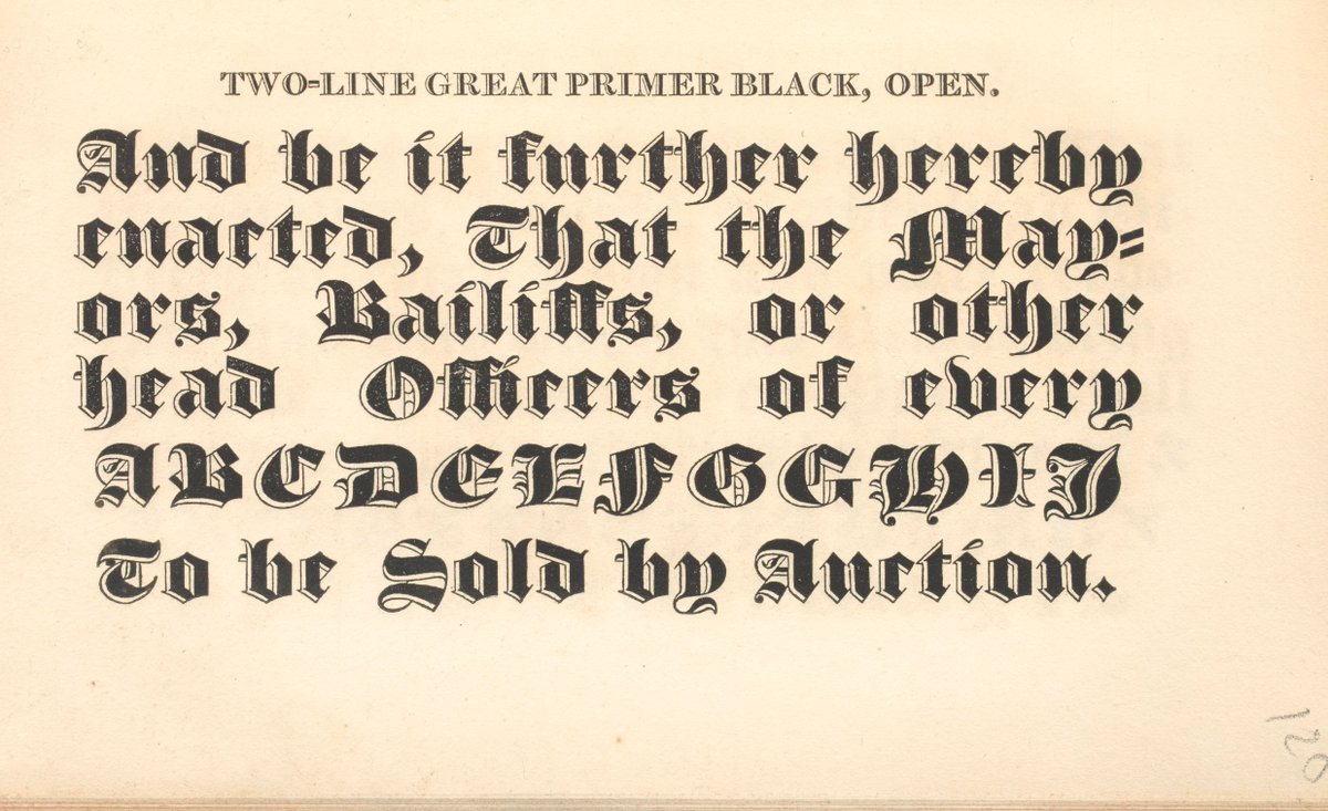 stbridefdn's tweet image. Specimen of printing types, Caslon, Son &amp;amp; Livermore (1825).

🔗 See the full digitised specimen here buff.ly/4fhKw4v 

#TypeSpecimen #Typeface #Typography #TypeDesign #GraphicDesign #DesignHistory #Letterpress #Printing #Library #Collections