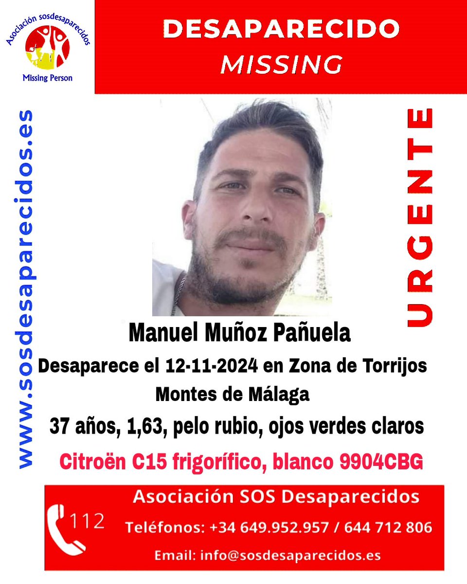 CanalMalagaRTV's tweet photo. 🆘Alerta desaparecido en los Montes de Málaga desde el pasado martes 

🚨Se activa dispositivo de búsqueda de Manuel Muñoz Pañuela de 37 años con @guardiacivil, Policía local de Colmenar, Grea y la unidad canina de @sosdesaparecido https://t.co/AHpy1HYzb5