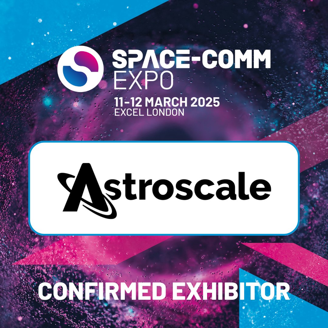 SpaceCommExpo's tweet image. @Astroscale_UK will be exhibiting at #SpaceCommExpo2025 on 11-12 March 2025 at London ExCeL! 

Astroscale is leading the way in #OnOrbitServicing and debris removal to create #SustainableSpaceSystems.

Join us! FREE tickets: eu1.hubs.ly/H0dyNn-0🚀