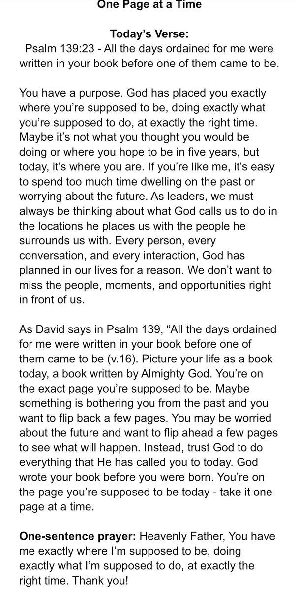 ZBauermaster's tweet photo. God has you exactly where you’re supposed to be today, doing exactly what you’re supposed to do, at exactly the right time. 

A devotion for leaders 👇🏻 https://t.co/B1al5Cgq9S