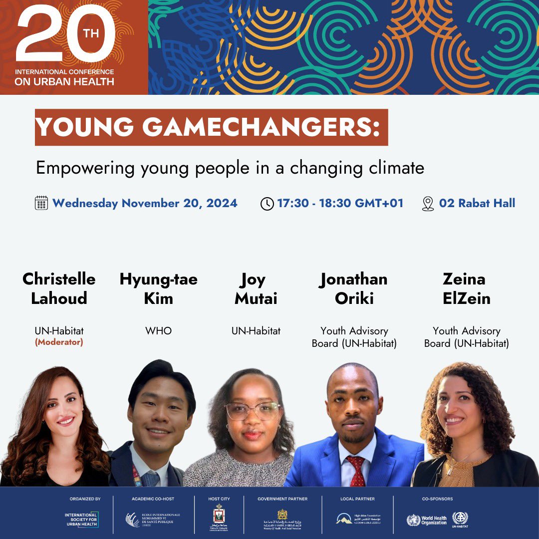 hankht's tweet photo. Excited to join the upcoming International Conference on Urban Health (#ICUH2024)! 

Will you be there too? Join our session to explore inspiring initiatives co-creating healthier #cities and communities with young people!
 #UrbanHealth #YGI #YoungGamechangers #CityShapers https://t.co/GwQOcd7u1g