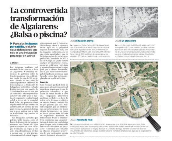 Sempre són a temps de contractar com a assessors als brillants funambulistes agrourbanístics de Torre Vella i que s'obri el miracle