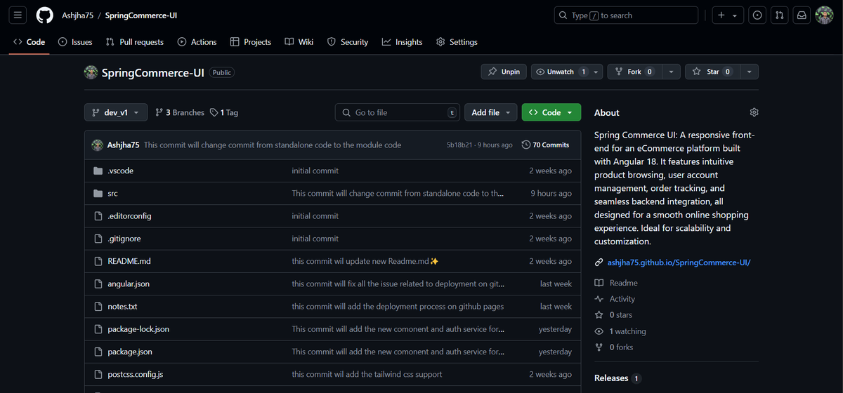 ashish5jha's tweet image. Diving deep into UI development for the Spring Commerce project with Angular 18! 🚀 Building a seamless, dynamic user experience that scales. Excited for what's ahead! #Angular18 #SpringCommerce #WebDevelopment
link-ashjha75.github.io/SpringCommerce…
github-github.com/Ashjha75/Sprin…