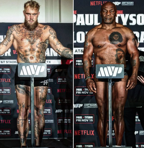 Trent_Hoerr's tweet image. Iron Mike Tyson just looks like he is going to destroy someone.  Paul looks like it is all for show.  Hopefully this isn't a rigged fight and we get to see Iron Mike go to town.

#PaulTyson #bullrush #doge #MikeTysonVsJackPaul