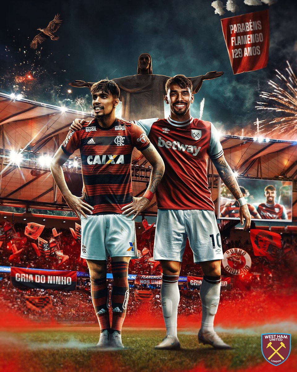 WestHam_PT's tweet photo. 🎶 𝗨𝗺𝗮 𝘃𝗲𝘇 𝗙𝗹𝗮𝗺𝗲𝗻𝗴𝗼, 𝘀𝗲𝗺𝗽𝗿𝗲 𝗙𝗹𝗮𝗺𝗲𝗻𝗴𝗼 🎶

Feliz aniversário, @Flamengo! 🥳

Do cria @LucasPaqueta97 e de todos do West Ham! ⚒️🖤❤️

#Fla129 https://t.co/uIH6qazsxe