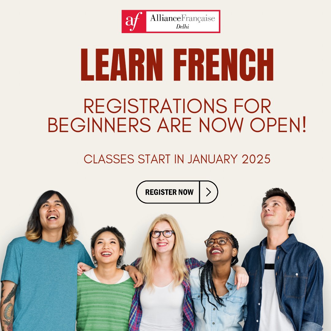 🇫🇷 Bonjour! Parlez-vous français?

💫 Ready to learn the language of culture and elegance? Let’s start your journey together!

🌟 Registrations for complete beginners are NOW OPEN! 🌟

afdelhi.org/french-classes…