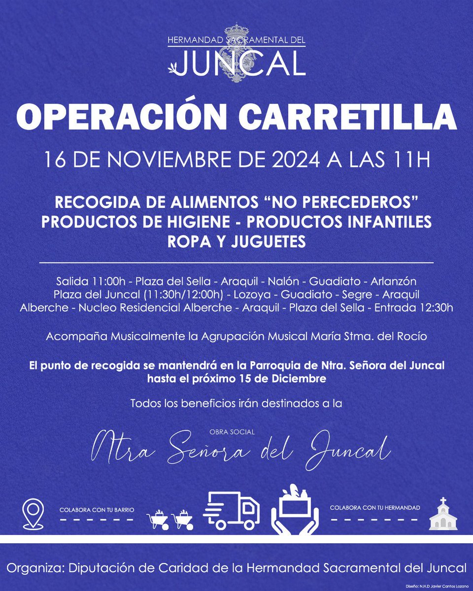 amrociosevilla's tweet photo. Mañana empieza la temporada de #RocíodelaIlusión en un lugar que a nuestra @amredencion seguro que le suena.

A partir de las 11:00, estaremos acompañando a nuestra querida @HdadJuncal en su "Operación Carretilla"
#RocíodelCielo https://t.co/jacvSvWjSg