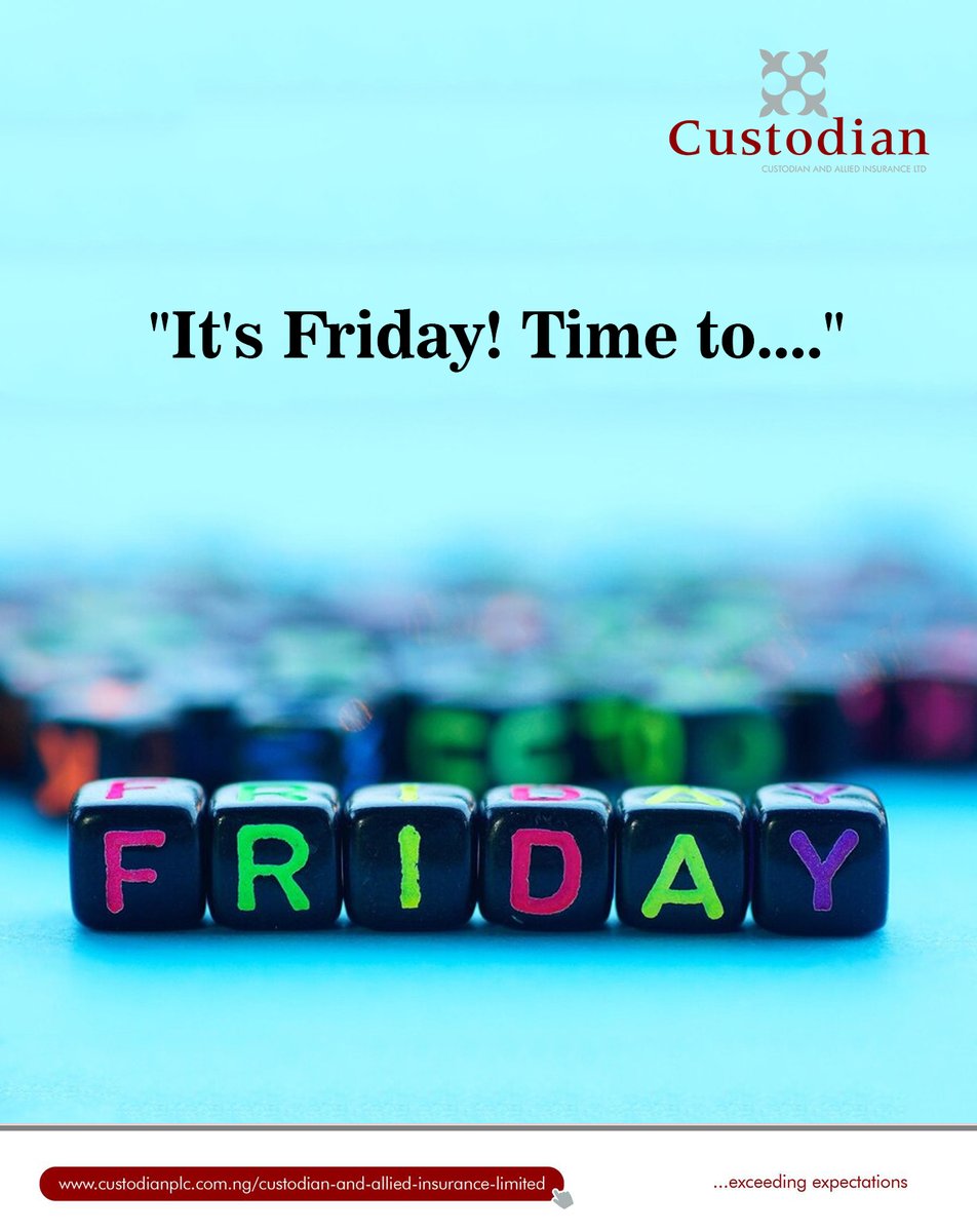 CustodianInsur's tweet photo. It’s Friday! Time to reset, refuel, and enjoy the moments that matter! 

Who’s ready for the weekend? https://t.co/lADBVrgh51